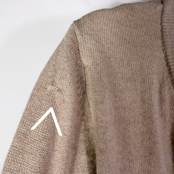 NAADAM Tan Cashmino Layered Cardigan Sweater Wool Cashmere Button Front Size S - Picture 6 of 10